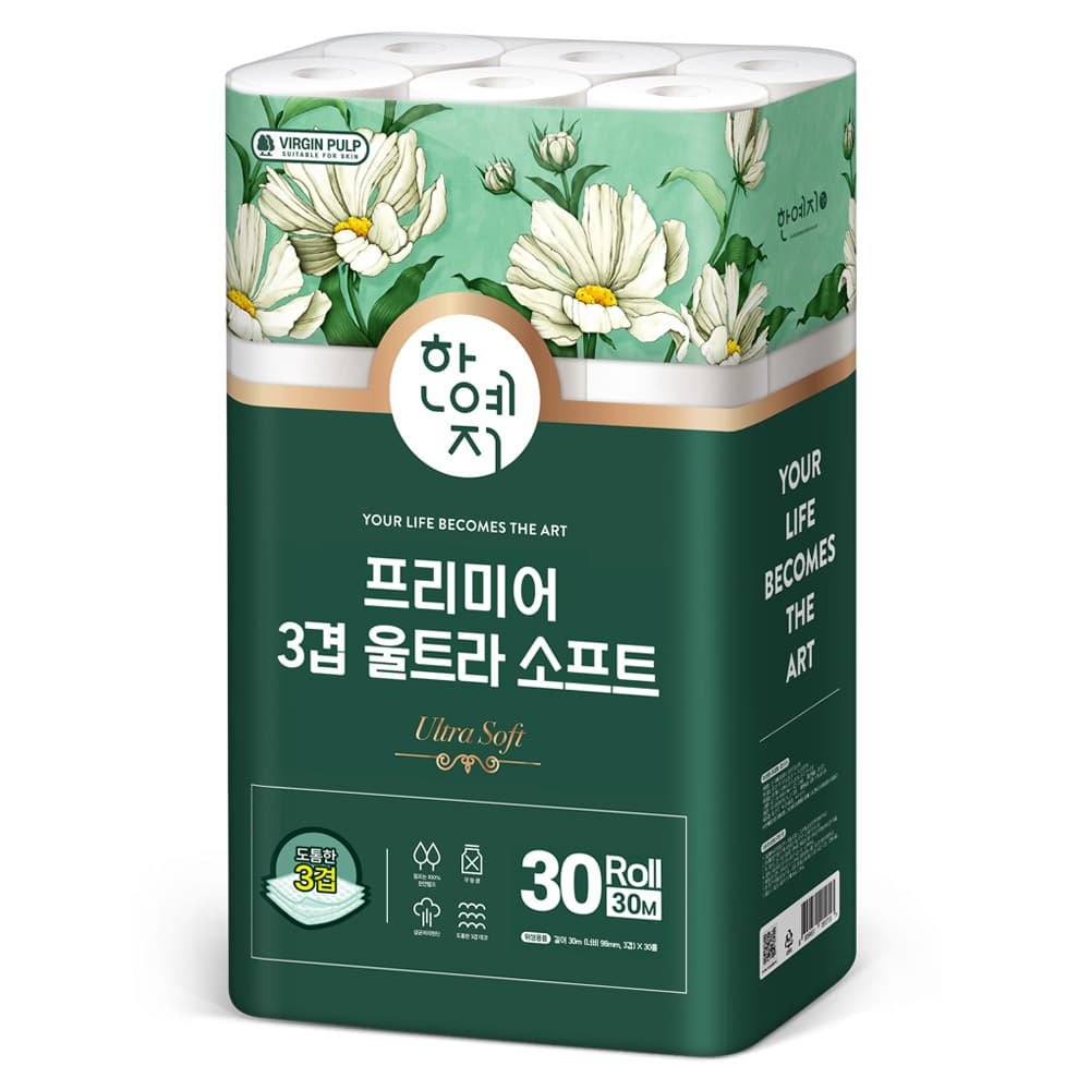 한예지 울트라소프트 30M 30롤 (1팩)