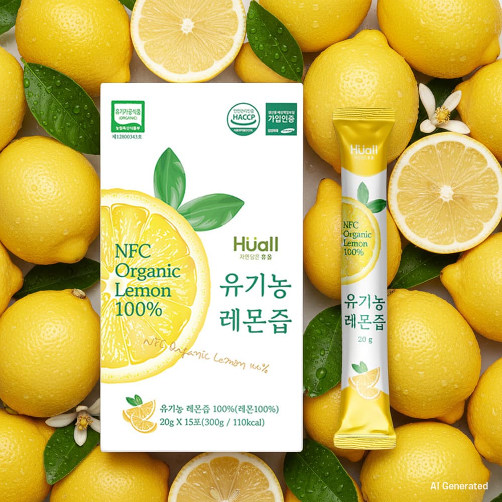 [휴올] 유기농 NFC 디톡스 100% 레몬즙 (20g x 15포)