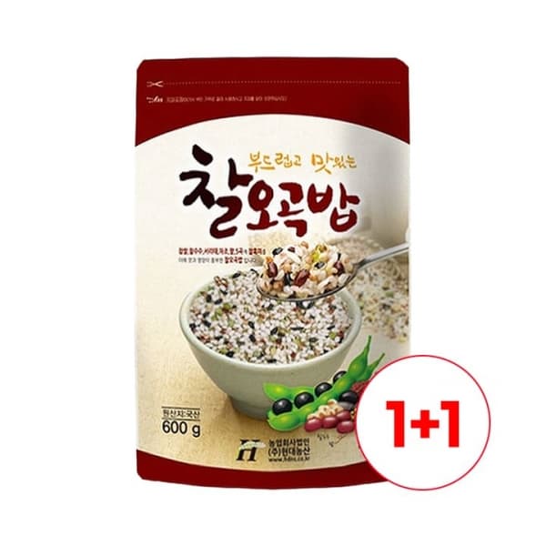국산 찰오곡밥 600gX2봉 옵션 이미지