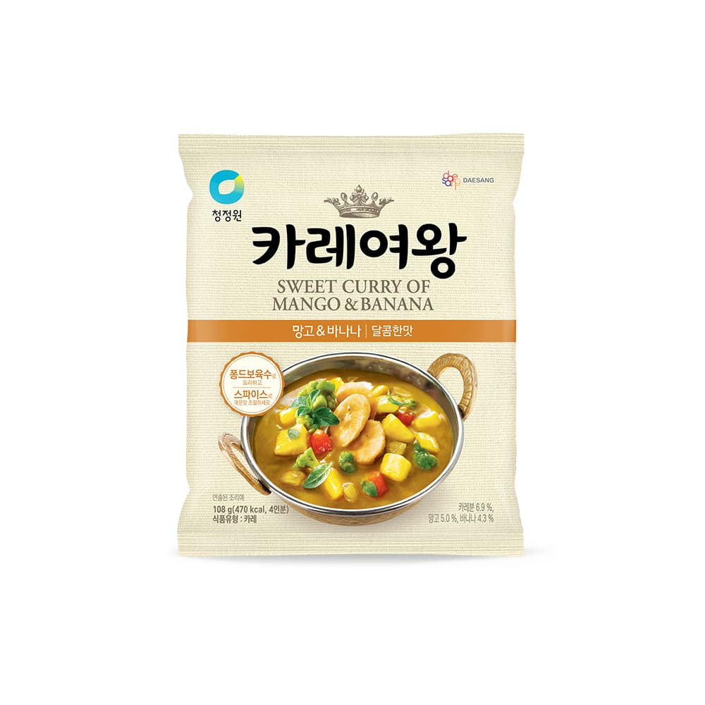 청정원 카레여왕망고바나나108g
