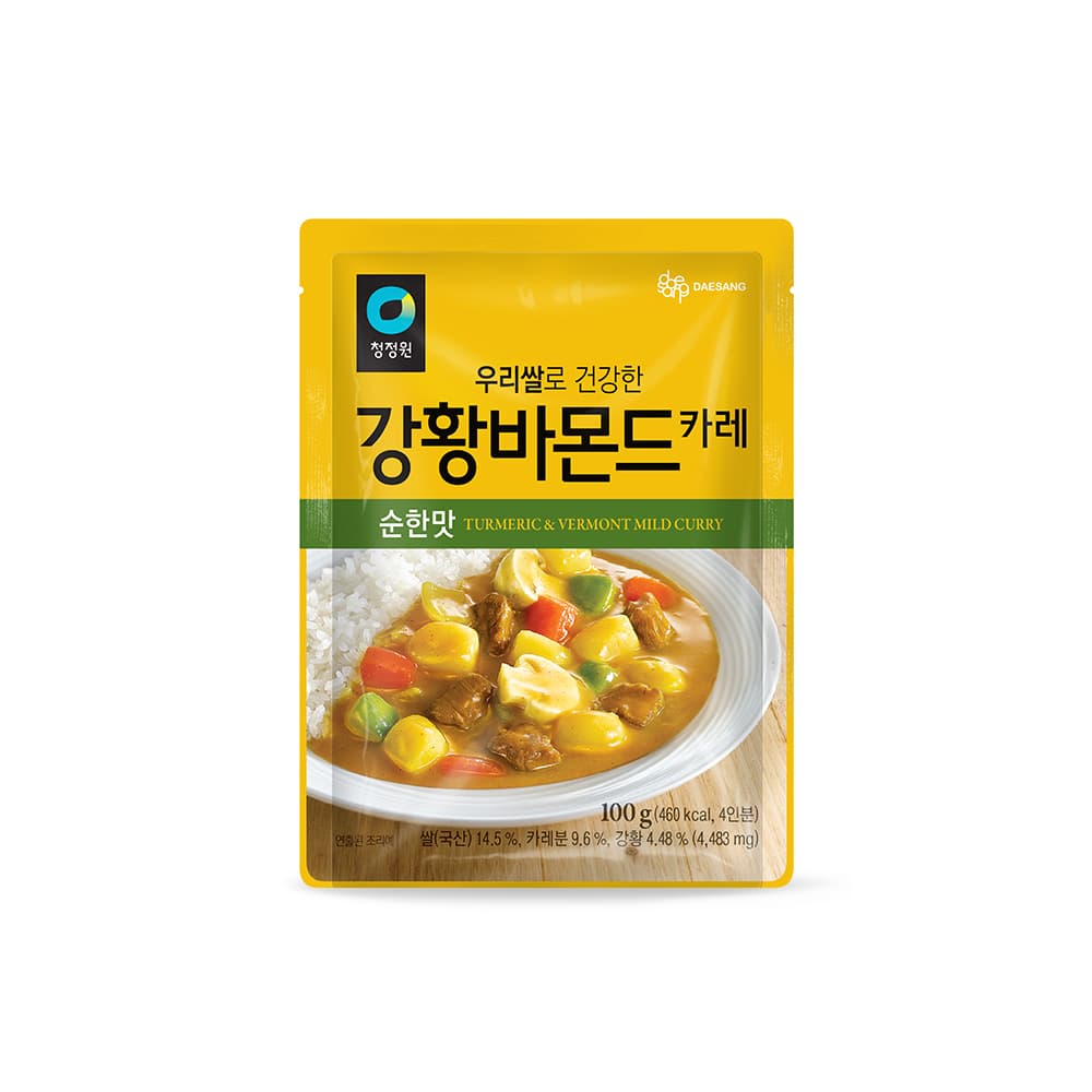 청정원 우리쌀 강황 바몬드 카레 순한맛 100g