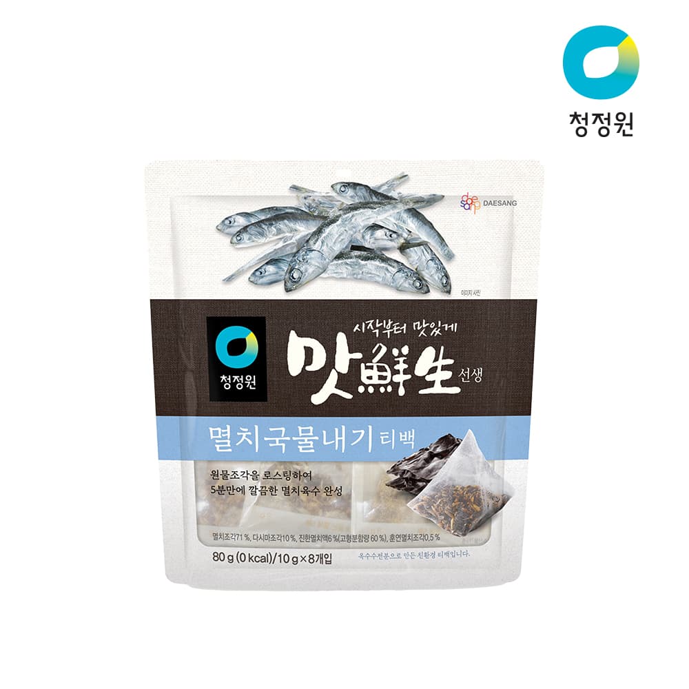 청정원 맛선생 멸치국물내기 티백 80g