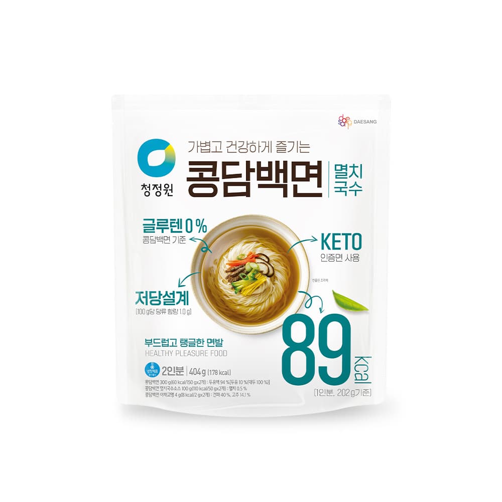 청정원 콩담백면 멸치국수 404g