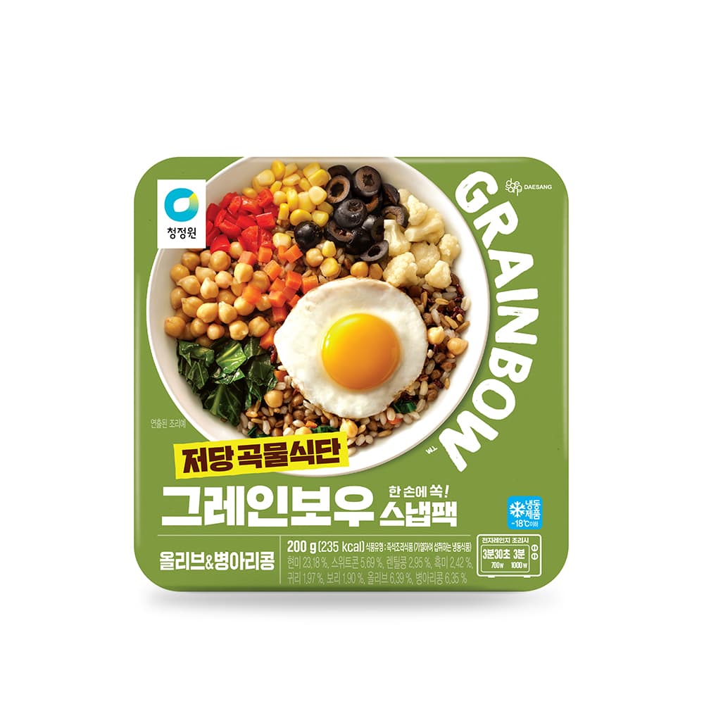 청정원 그레인보우 올리브&병아리콩 200g