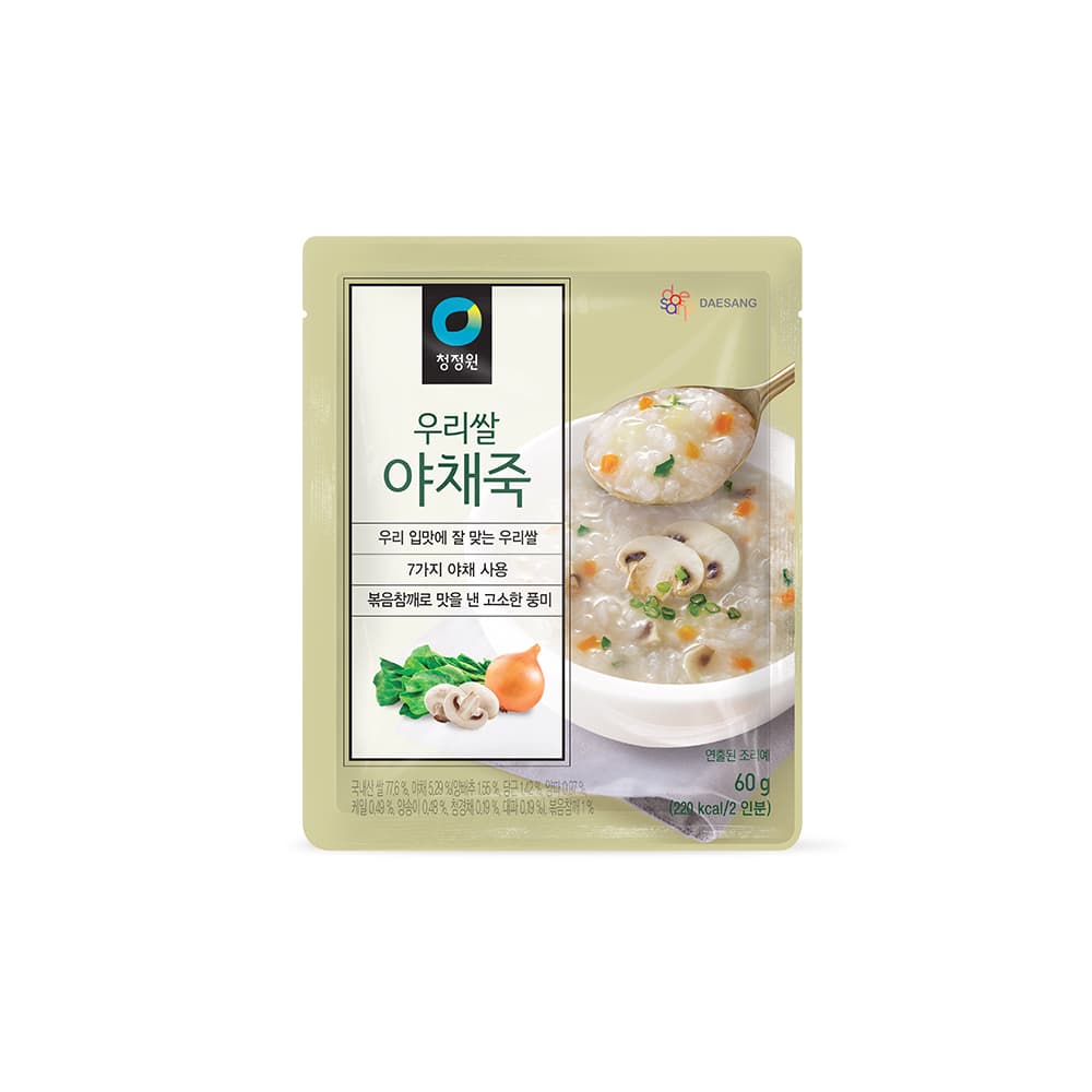 청정원 (리뉴얼)우리쌀야채죽60g