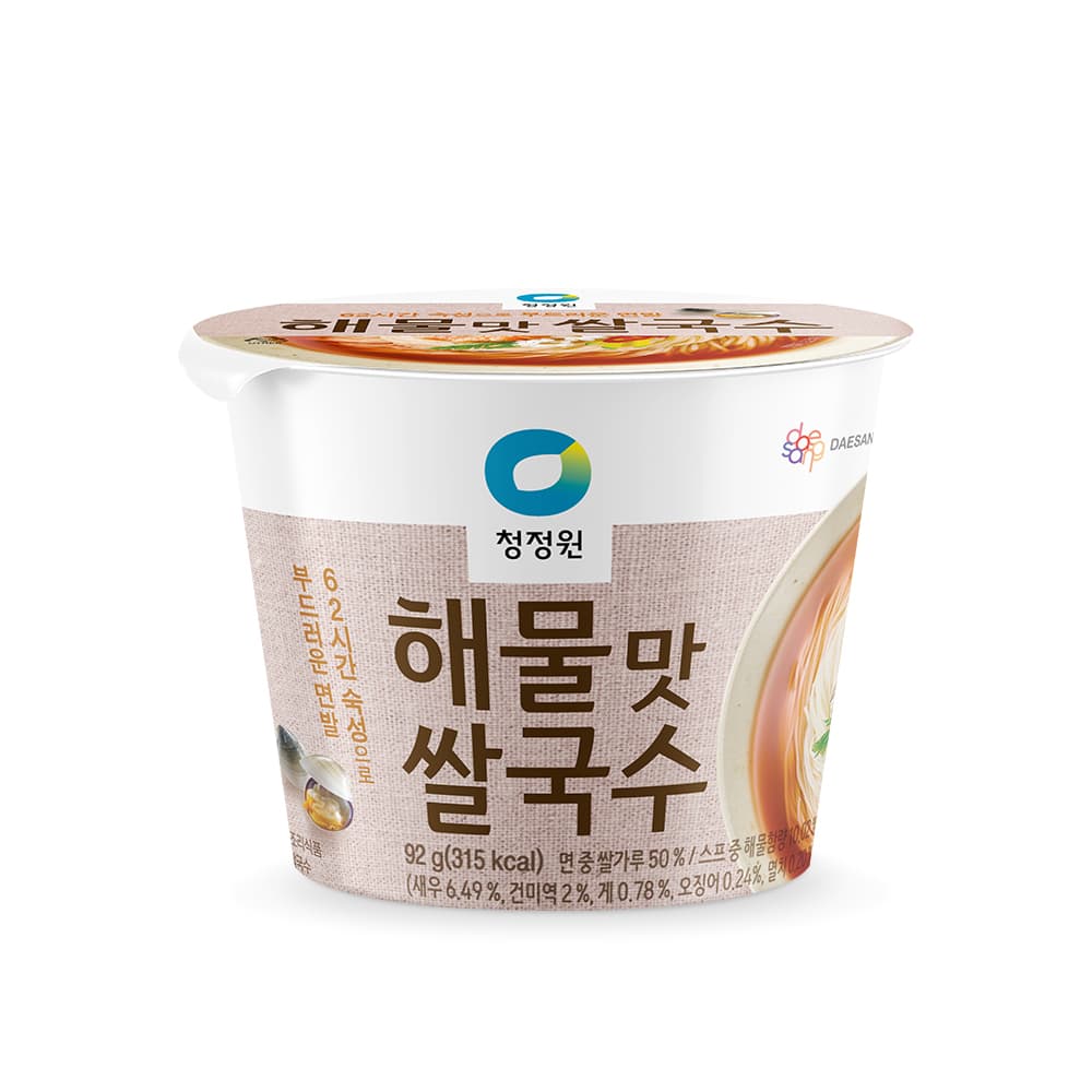 청정원 해물맛 컵쌀국수 92g