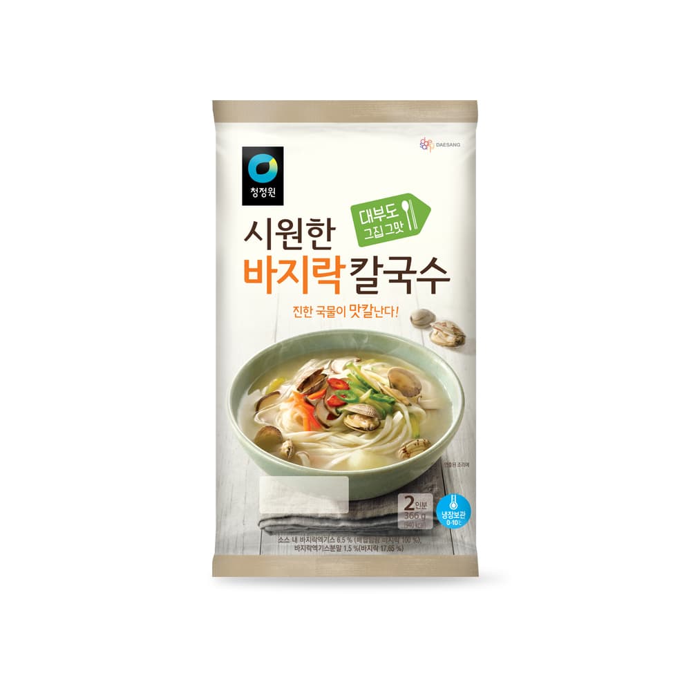 청정원 시원한 바지락칼국수366g