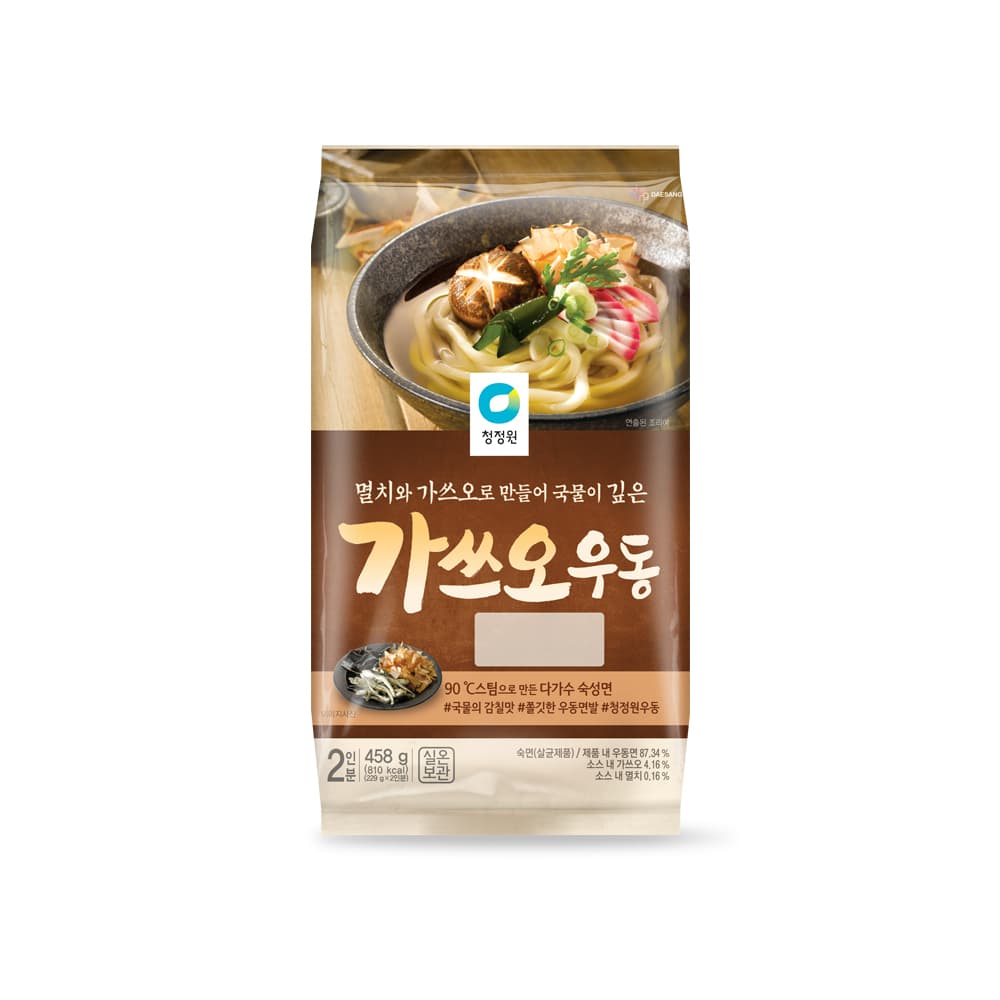 청정원 가쓰오우동2인 458g