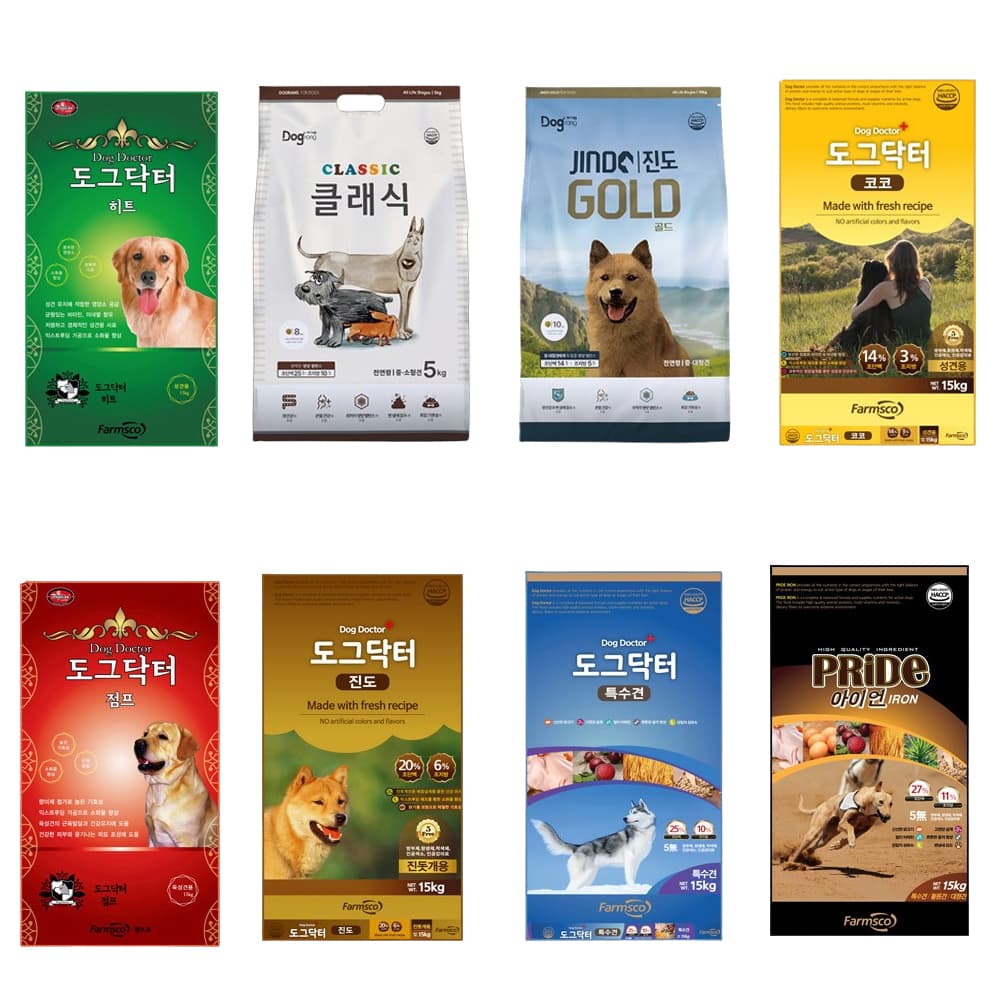 [도그닥터] 대형견/중형견/특수견/소형견/다이어트 사료 대룡량 종합전