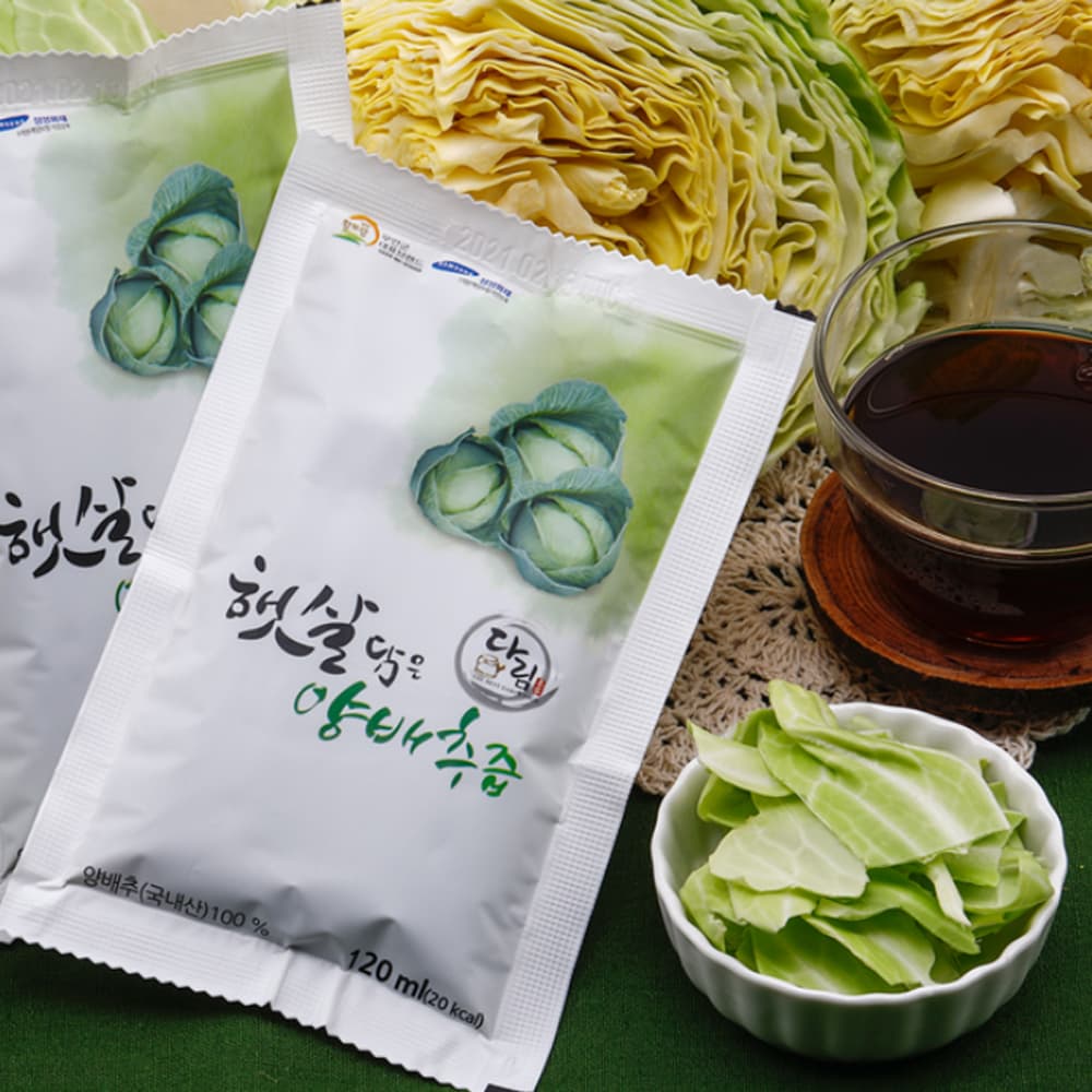 [무안직송] 황토골 해풍맞은양배추즙 100% 120ml 50포