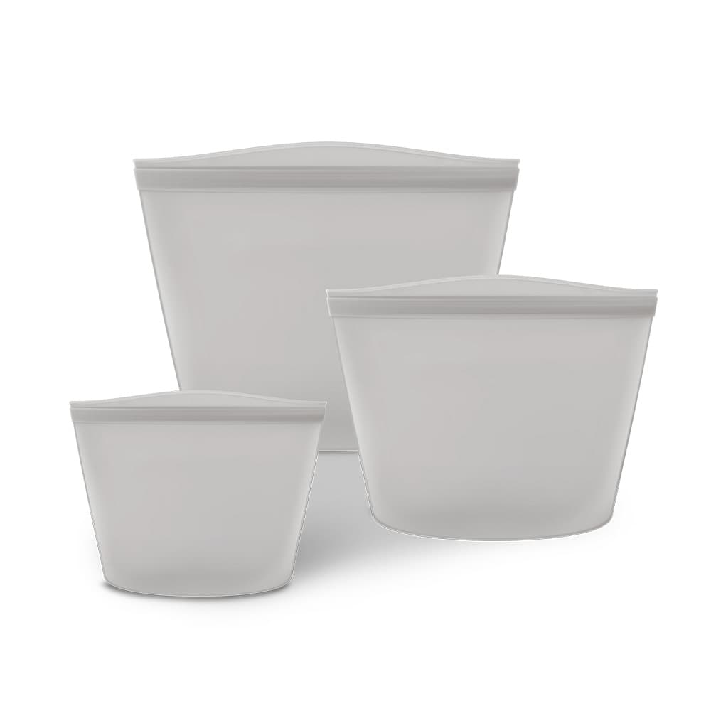 [바겐슈타이거] 실리콘 지퍼백 3종세트(500ml,1000ml,1500ml) / 미스틱그레이