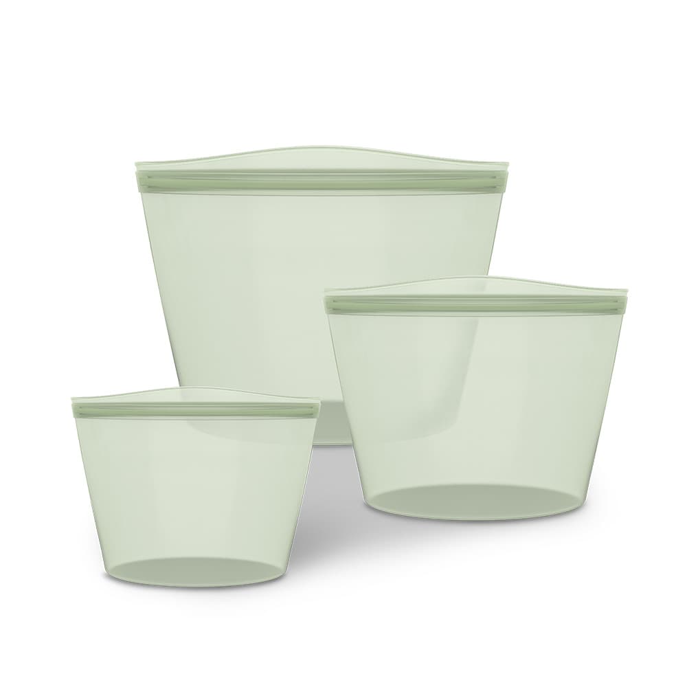 [바겐슈타이거] 실리콘 지퍼백 3종세트(500ml,1000ml,1500ml) / 라임미스트