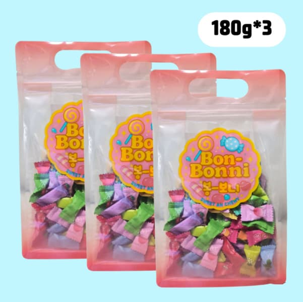 봉보니 무설탕 비타링 캔디 무색소 민트 비타민 12가지 과일맛 180g 3개
