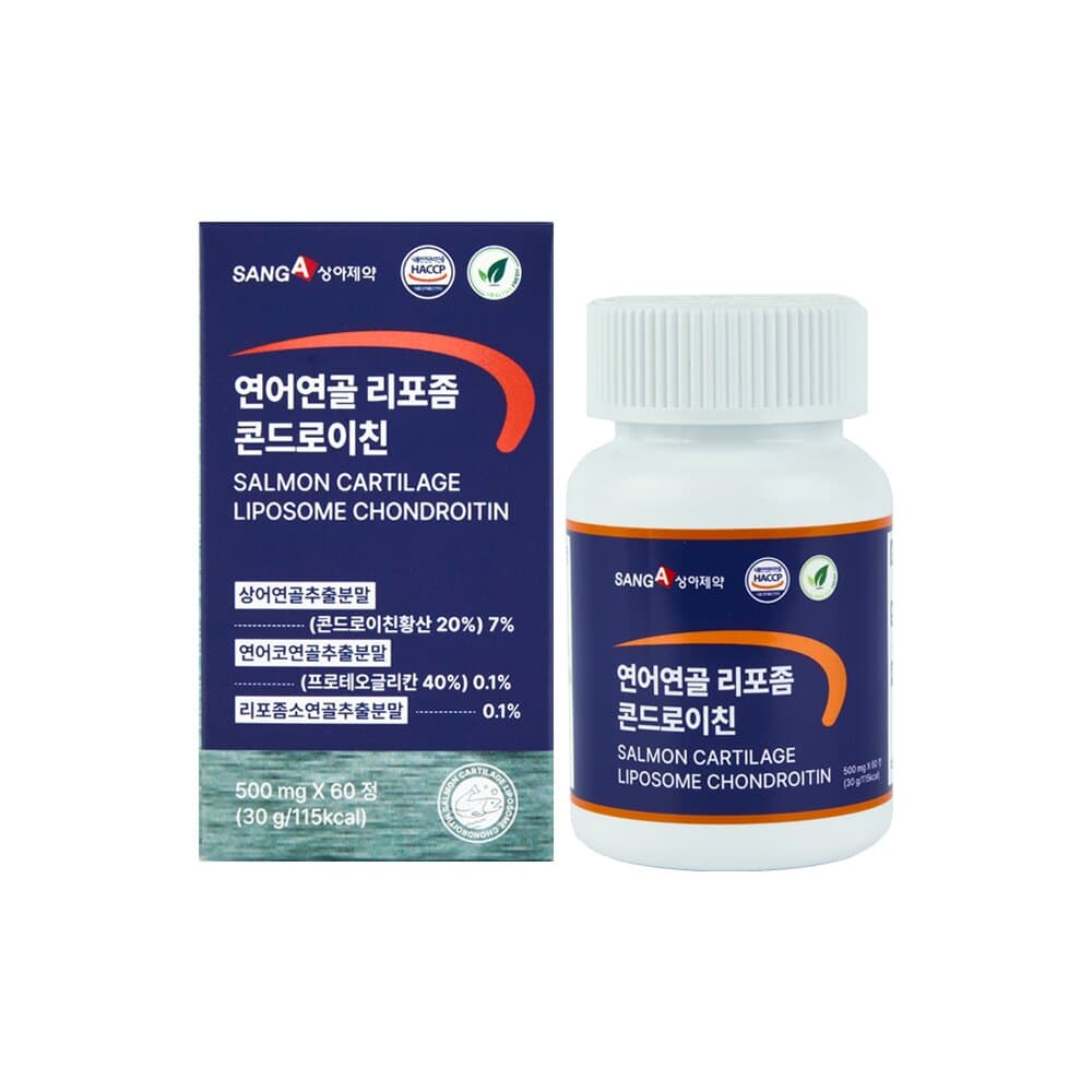 [상아제약] 연어연골 리포좀 콘드로이친 500mg*60정