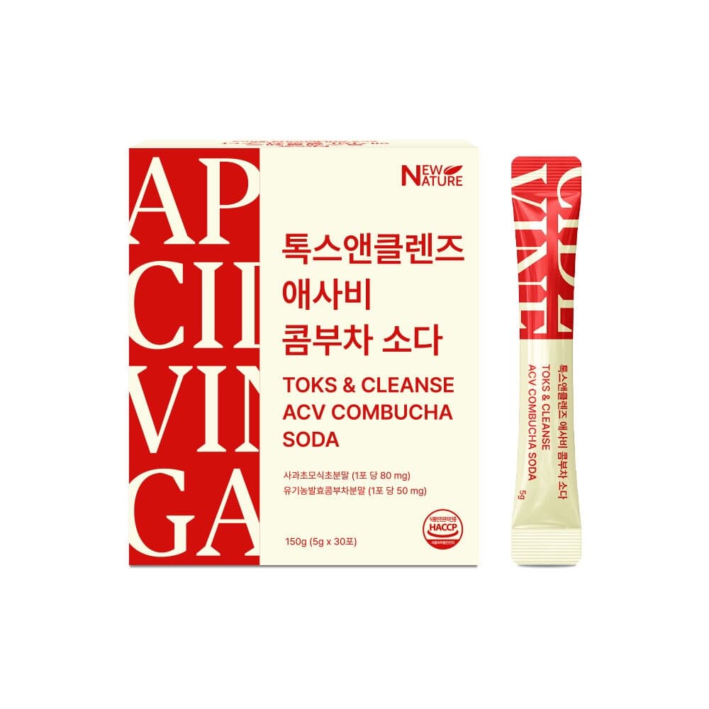 [뉴네이처] 톡스앤클렌즈 애사비 콤부차 소다 5g x 30포