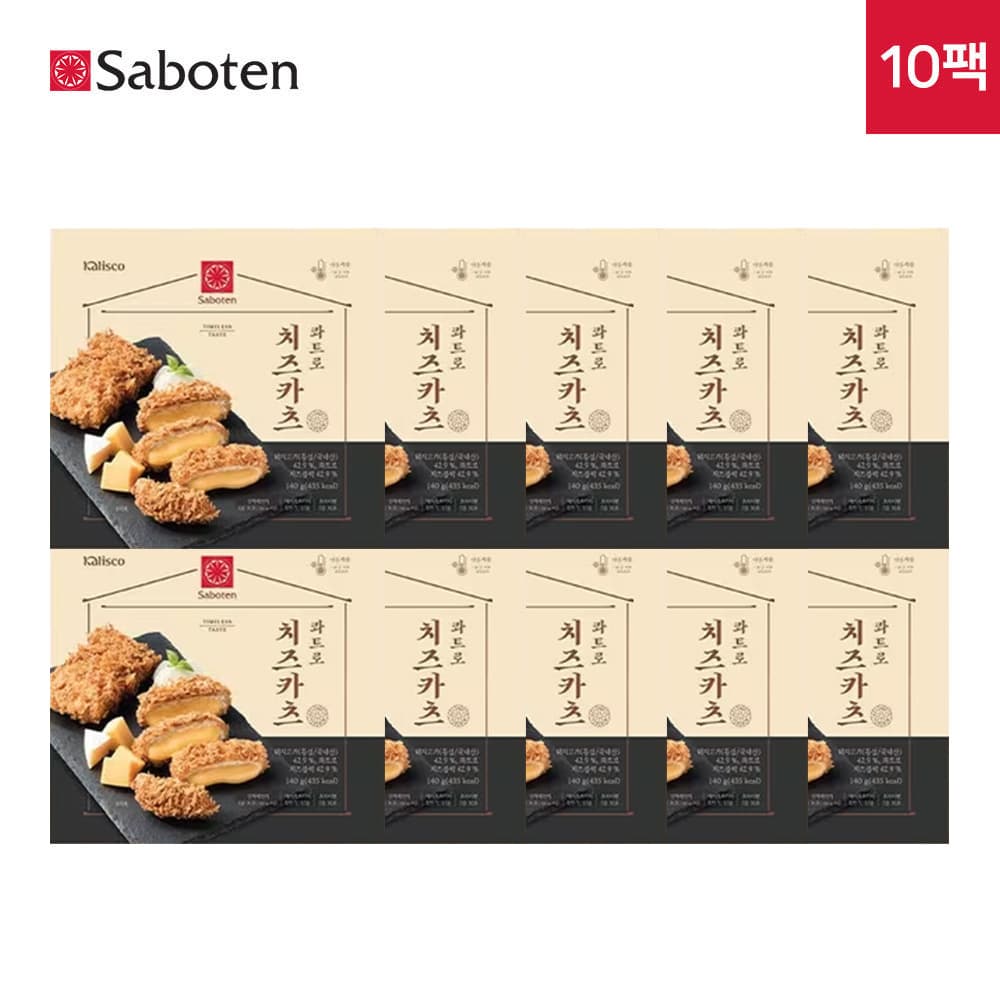 [사보텐] 콰트로 치즈카츠 140g x 10팩