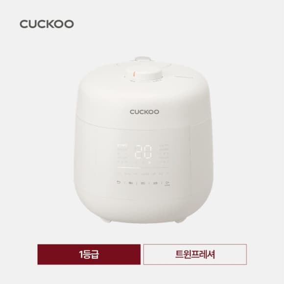 쿠쿠 트윈프레셔 마스터셰프 사일런스 어반 밥솥 (6인용, 그레이스 화이트) CRP-UT0610FGW