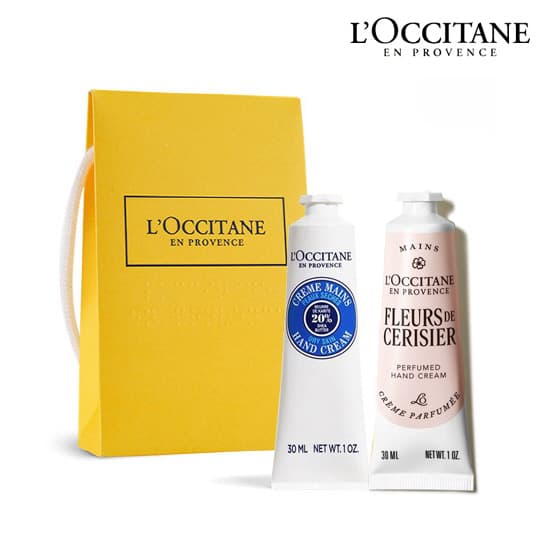 록시땅 시어 버터 & 플뢰르 드 세리지에 퍼퓸드 핸드크림 듀오 세트 / 30ml+30ml