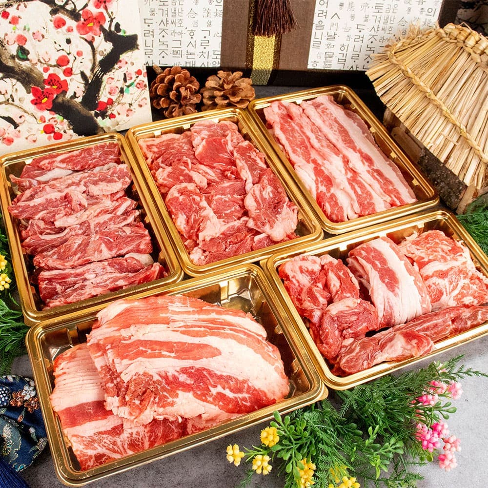 소고기 모듬한판 실속세트 600g (갈비살 / 안창살 / 우삼겹)