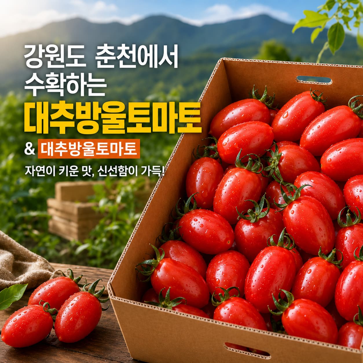 (GAP인증) 춘천 소양강 산지직송 대추방울토마토 1kg/3kg_택1