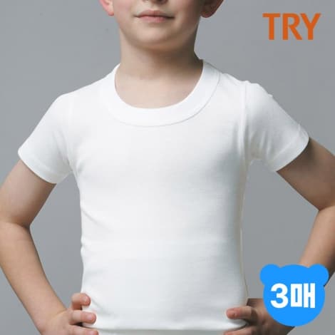 남아 퓨어 순면 반팔런닝 3매세트 60 옵션 이미지