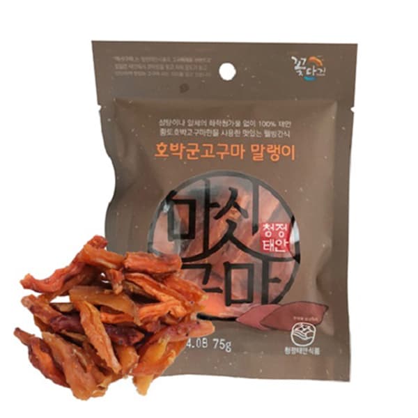 청정태안 군 고구마 말랭이 75g x 8봉지